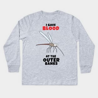 I Gave Blood At The Outer Banks Kids Long Sleeve T-Shirt